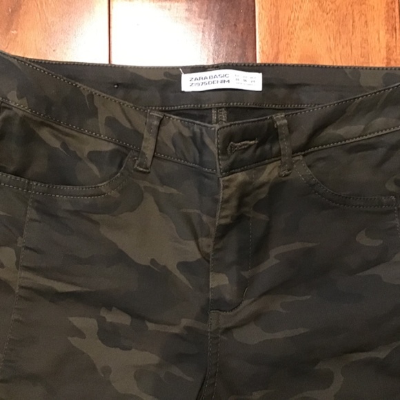 Zara Basic Z1975 Denim Camo Skinny Moto Jeans - Picture 5 of 5